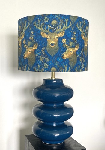 Teal blue table lamp - table,