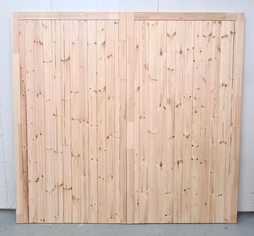 Wooden timber garage - wooden, doors