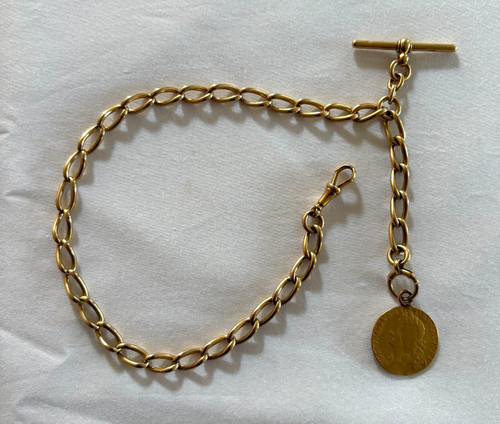 18ct gold antique albert - 18ct,