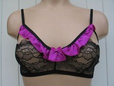 BRA 32A or 34A BLACK LACE PINK