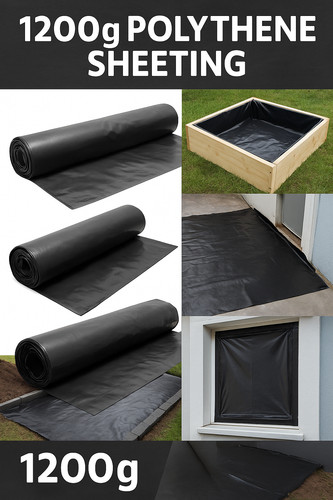 Black polythene sheeting 1200g - polythene,