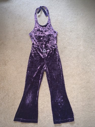 Girls purple velour velvet - girls,