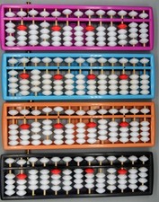 Soroban Abacus 13 Rods with reset button