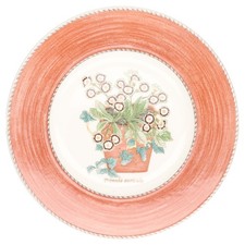 Cake Plate Red - Primula auricula Wedgwood Sarah's Garden