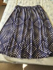 Ladies Size L Navy/White Kick &Flare Elasticated  Skirt . 28W/28L