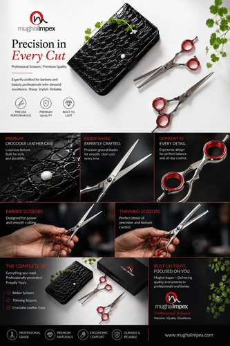 Barber scissors kit - scissors,