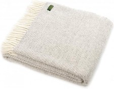 Tweedmill Lifestyle Beehive Grey Throw or Blanket 100% Pure New Shetland Wool
