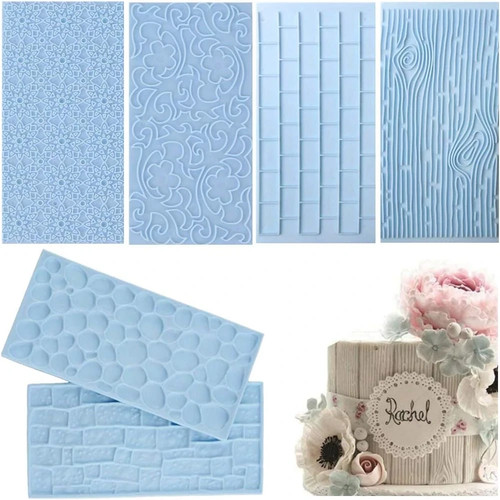Pack fondant impression mat - 6,