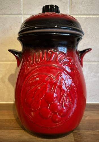 West german rumtopf pot red - west,