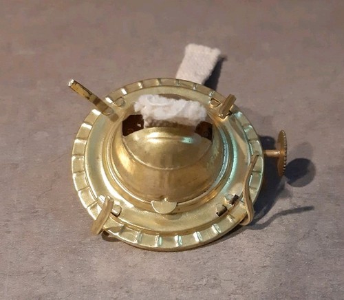 Oil lamp burner brass plate - lamp,
