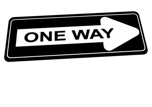 American one way road - one,