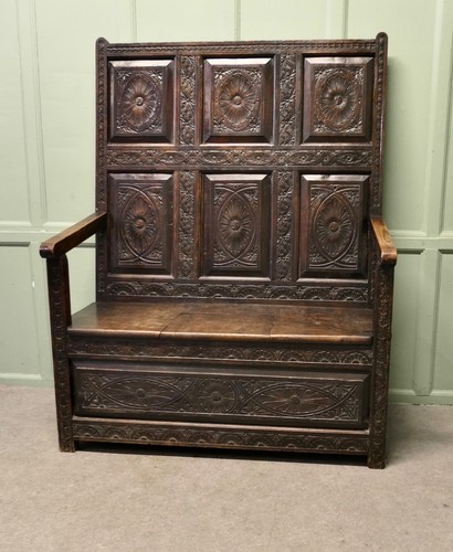 18th century carved high back - 18th,