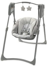 New Graco Slim Spaces Compact Baby Swing, Reign