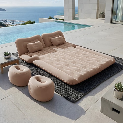Inflatable double camping - double, mat