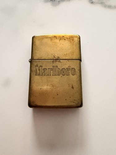 Vintage solid brass zippo - vintage,