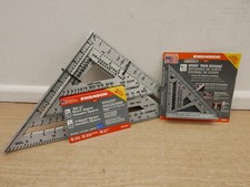 SWANSON SW1201K  7" & 12" ALUMINIUM ROOFING SQUARES + S0145 4.5" TRIM SQUARE