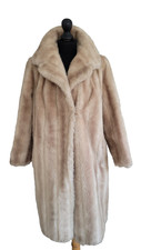 Vtg Faux Fur Blonde Coat Small