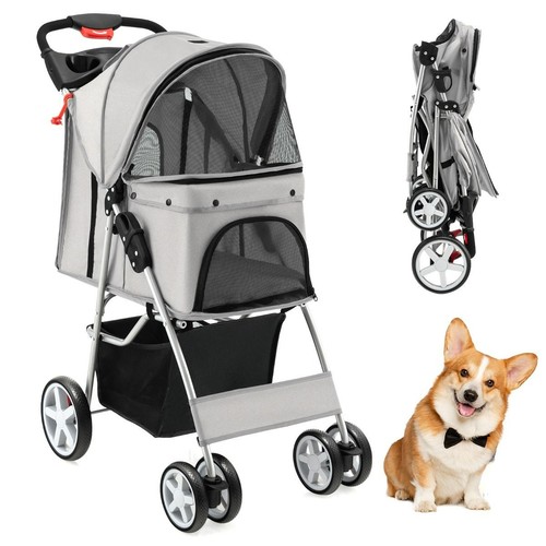 Wheel folding pet stroller - folding,