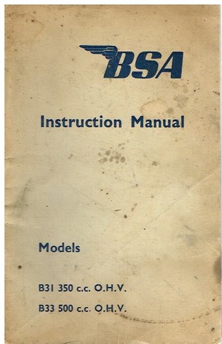 Bsa b31 350cc ohv - 350cc, &
