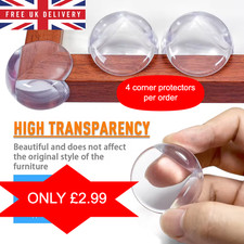 Table Corner Protectors Round Soft Baby & Child Furniture Protection Pads 4x