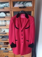 Killer original 1960s red teddy boy drape suit..jacket and trousers.