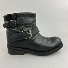 Ash Black Leather Biker