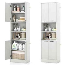 COSTWAY Kitchen Pantry Cabinet 190cm Tall Freestanding Cupboard w/Doors