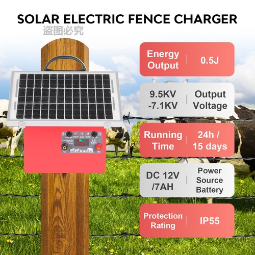 Solar powered electric fence - solar,