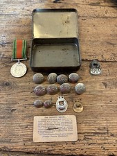 WW2 Medal And Silver ARP Lapel Badge Group