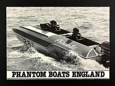 1980s Phantom Boats England Vintage New UK Racing Speedboat Model Catalog