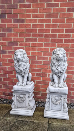 Set large stone - stone, lion