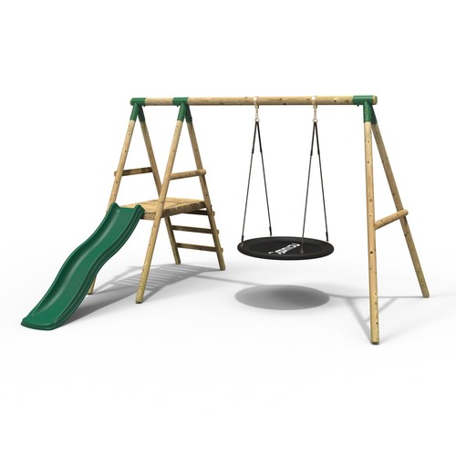 Rebo rosetta wooden swing set - swing,
