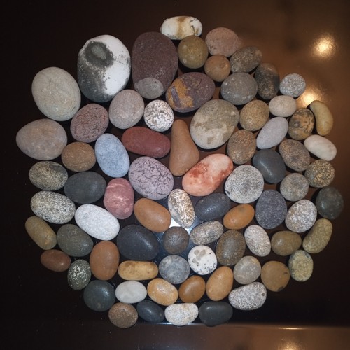 Colourful pebbles for mosaic