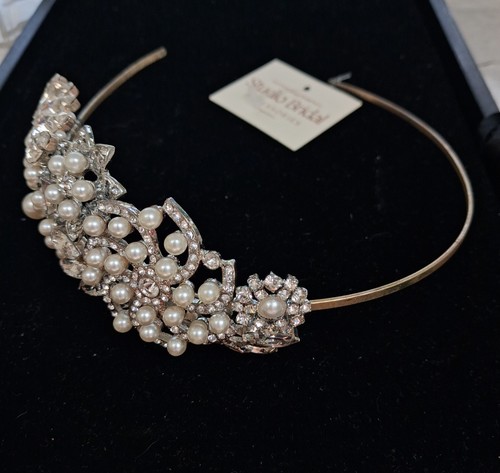 Vintage 70s pearl - pearl, diamanté