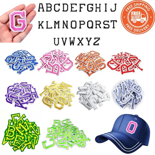 Colourful embroidered alphabet - colourful,