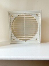 White Square Extractor Louvre Air Vent Duct Grille 150mm, 6 Inch Wall Fan Outlet