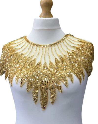 Sequin beaded applique patch - beaded,