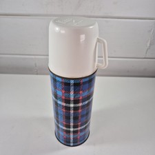 Vintage Vacco Flask Tartan In Great Condition 0.5l Camping Picnic