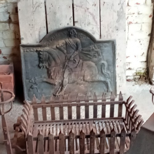 Antique style metal fireplace - antique,