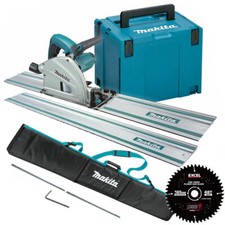 Makita SP6000J2 165mm Plunge Saw 240V 2 x 1.5m Guide Rail Connector Blade & Case