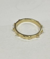 Vintage 14ct Yellow Gold Mens Rosary Ring Size Q 3,5 Grams