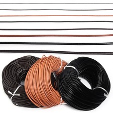 Genuine Cowhide Leather Round Cord for DIY Jewellery Craft Projects - 1-6mm Variants