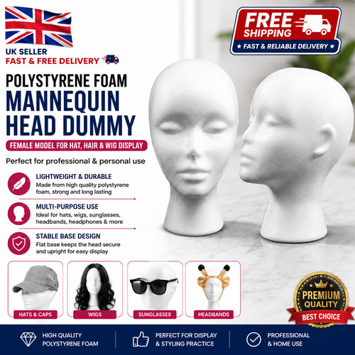 Polystyrene foam head - head, dummy