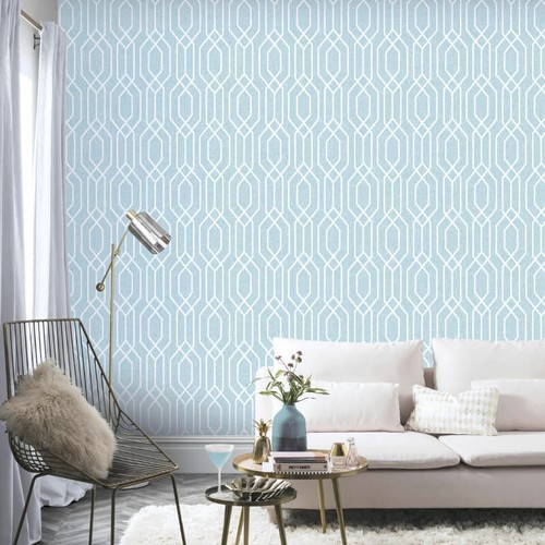 Arthouse geometric teal blue - arthouse,
