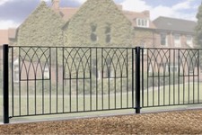 Anavio Metal Fencing 1830mm GAP x 812mm H Modern Galvanised Iron Fence Railing