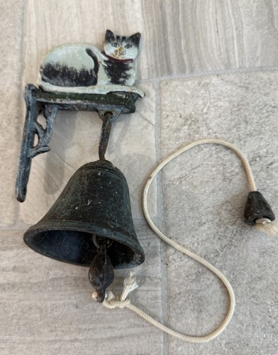 Vintage french cast iron cat - french,