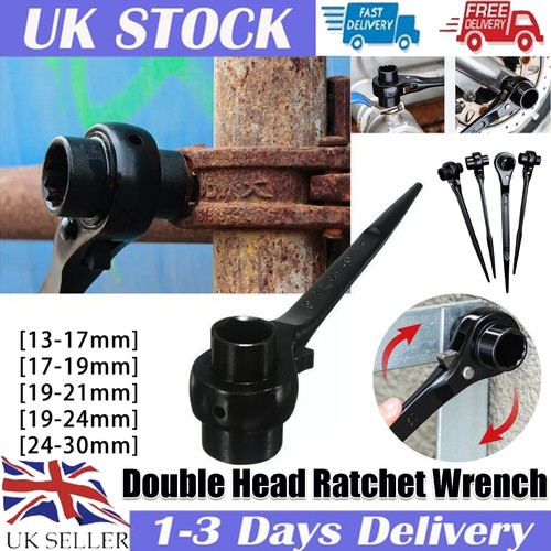 Double socket spanner - spanner, ratchet
