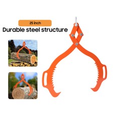 25 Inch LOG TONGS LOG PINCER LOG GRAB LOG PULLER SKIDDING TONG FOREST HAULER