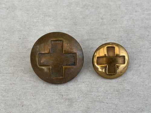 Ww2 era red cross buttons - ww2,