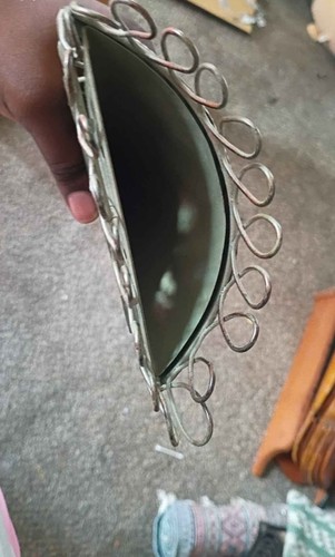 Silver metal cone wall - cone, planter